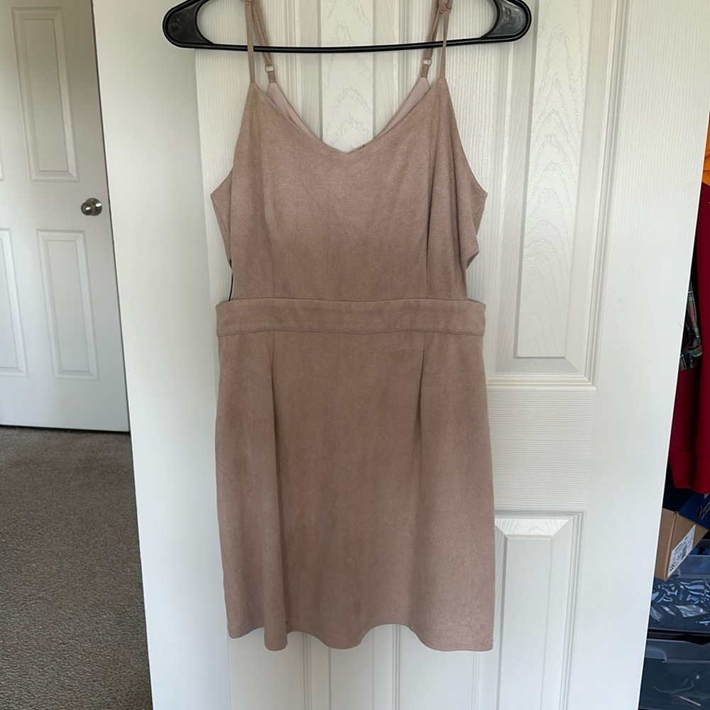 Suede mini dress
